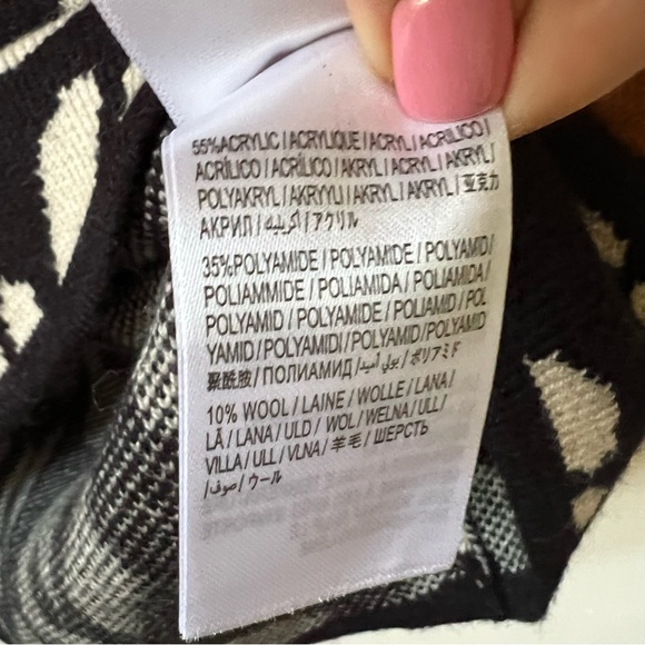 Farm Rio MIXED LEOPARDS SWEATER DRESS multicolored black pink blue size L - Picture 3 of 4